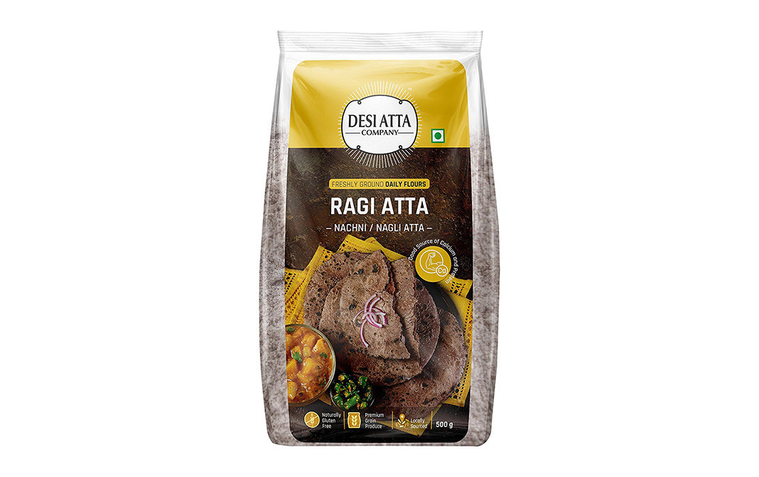 Desi Atta Ragi Atta - Nachni / Nagli Atta   Pack  500 grams